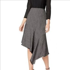 Anne Klein Asymmetrical fringe-hem skirt Sz 12